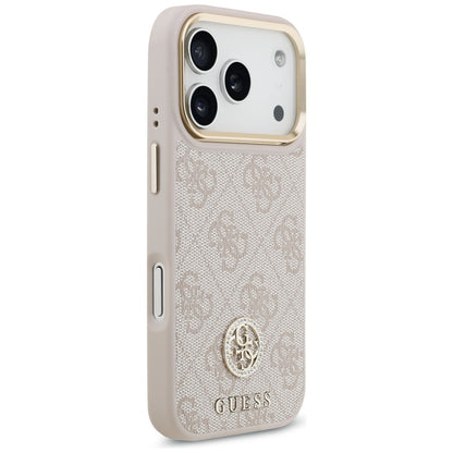 Puzdro pre Apple iPhone 17 Pro Max, Guess, 4G Strass Logo and Big Strap, Ružové