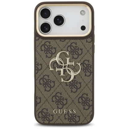Puzdro pre Apple iPhone 17 Pro Max, Guess, Big 4G Classic Logo with Big Strap, Hnedé