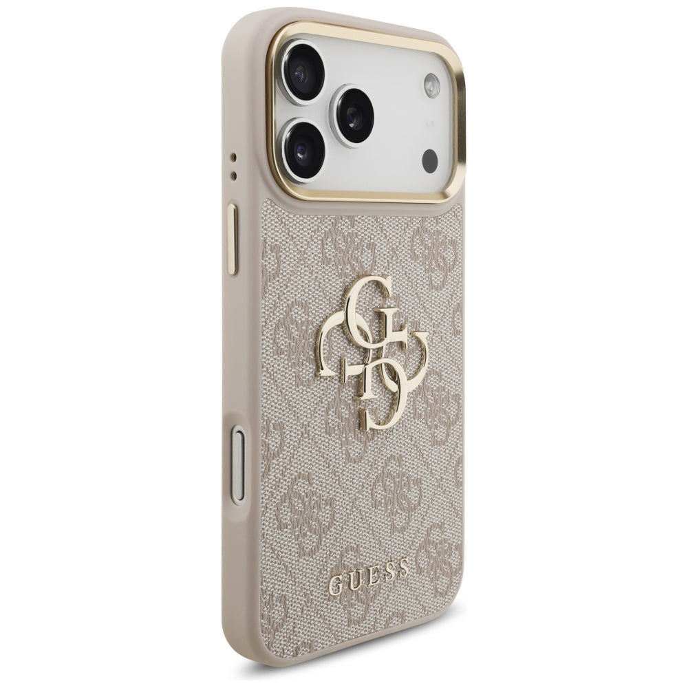 Puzdro pre Apple iPhone 17 Pro Max, Guess, Big 4G Classic Logo with Big Strap, Ružové