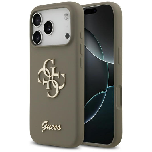 Puzdro pre Apple iPhone 17 Pro Max, Guess, Big 4G Script, Hnedé
