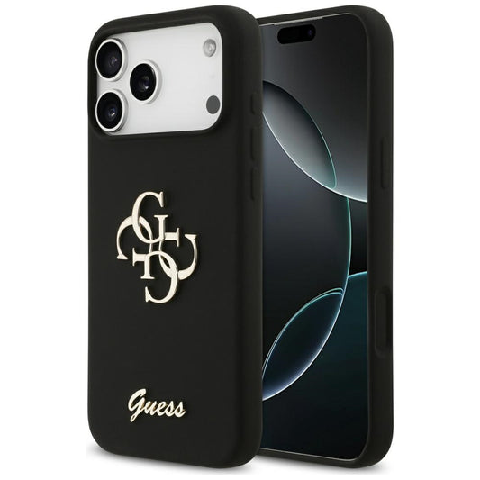 Puzdro pre Apple iPhone 17 Pro Max, Guess, Big 4G Script, Čierne