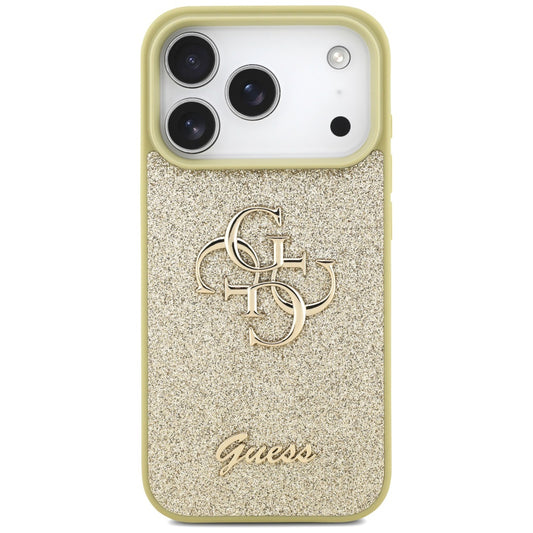 Puzdro pre Apple iPhone 17 Pro Max, Guess, Fixed Glitter Big 4G, Zlaté