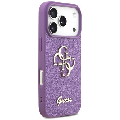 Puzdro pre Apple iPhone 17 Pro Max, Guess, Fixed Glitter Big 4G, Fialové