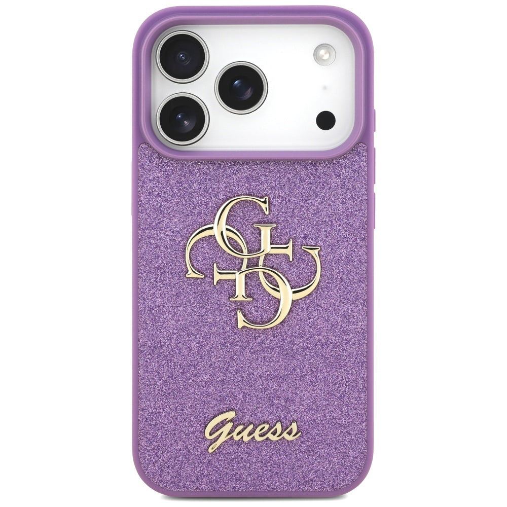 Puzdro pre Apple iPhone 17 Pro Max, Guess, Fixed Glitter Big 4G, Fialové