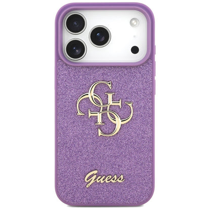 Puzdro pre Apple iPhone 17 Pro Max, Guess, Fixed Glitter Big 4G, Fialové