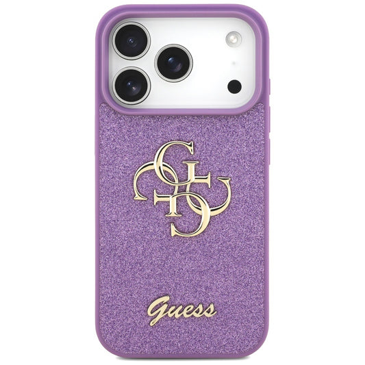 Puzdro pre Apple iPhone 17 Pro Max, Guess, Fixed Glitter Big 4G, Fialové
