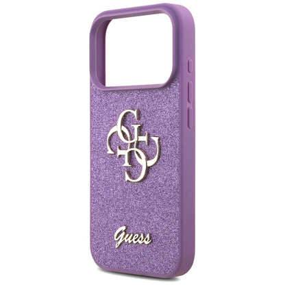 Puzdro pre Apple iPhone 17 Pro Max, Guess, Fixed Glitter Big 4G, Fialové