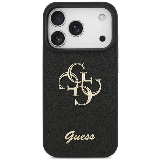 Puzdro pre Apple iPhone 17 Pro Max, Guess, Fixed Glitter Big 4G, Čierne