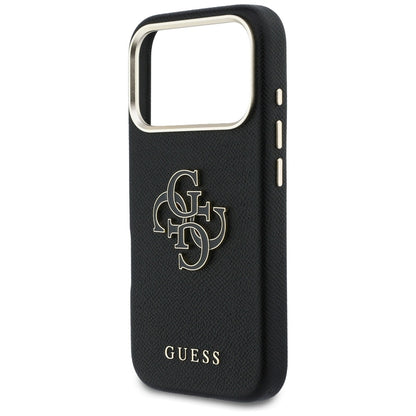 Case for Apple iPhone 17 Pro Max, Guess, Resin Logo, Black