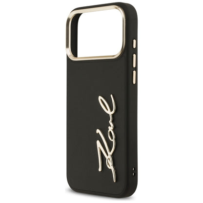 Puzdro pre Apple iPhone 17 Pro Max, Karl Lagerfeld, Script Logo, Čierne