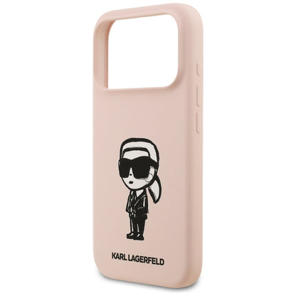 Puzdro pre Apple iPhone 17 Pro Max, Karl Lagerfeld, Sketch and Logo Karl, Ružové