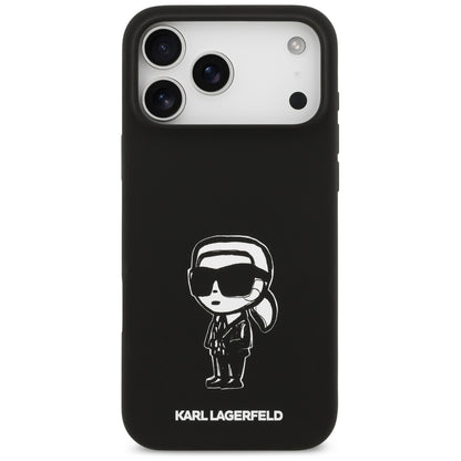 Puzdro pre Apple iPhone 17 Pro Max, Karl Lagerfeld, Sketch and Logo Karl, Čierne