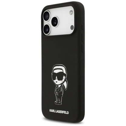 Puzdro pre Apple iPhone 17 Pro Max, Karl Lagerfeld, Sketch and Logo Karl, Čierne