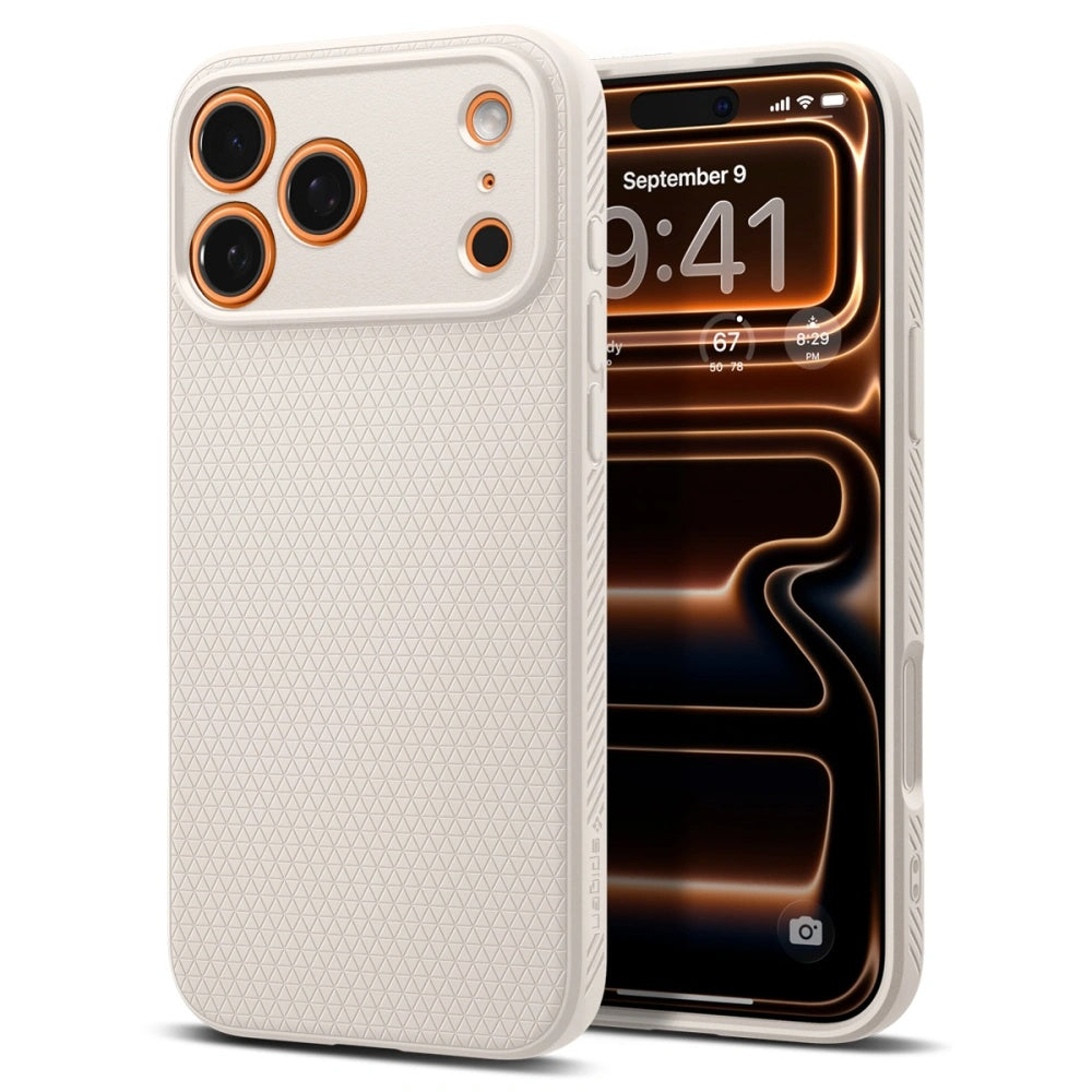 Puzdro pre Apple iPhone 17 Pro Max, Spigen, Liquid Air, Béžová
