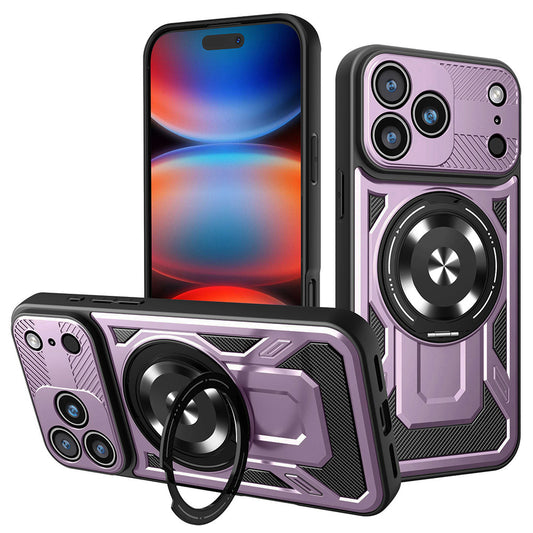 Puzdro pre Apple iPhone 17 Pro Max, Techsuit, RuggedCam, Fialové