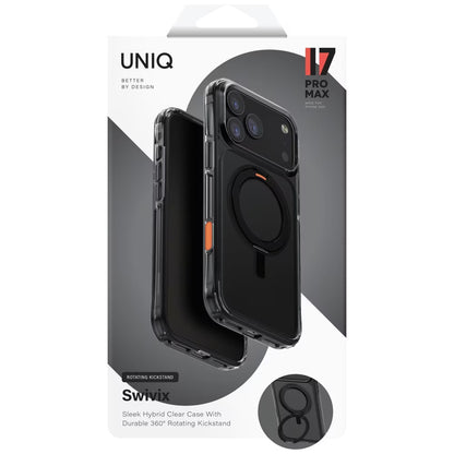 Puzdro pre Apple iPhone 17 Pro Max, UNIQ, Swivix, Čierne