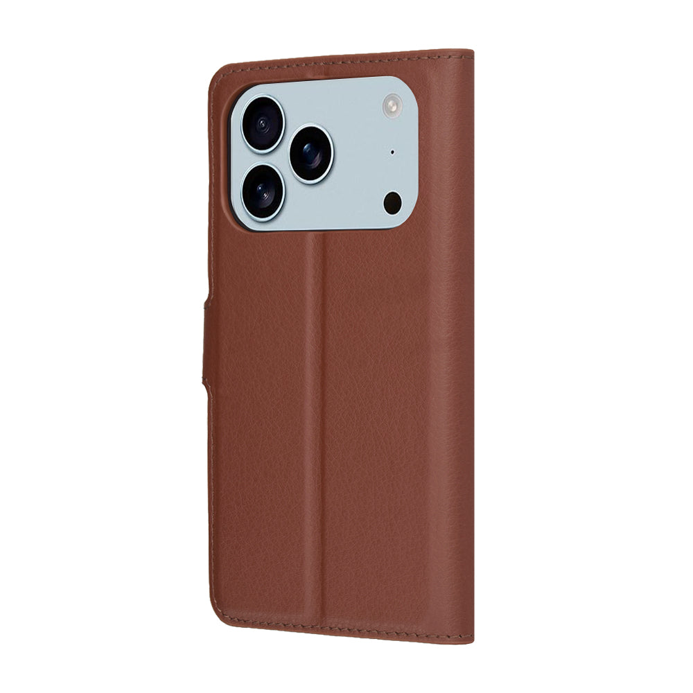 Puzdro pre Apple iPhone 17 Pro, Techsuit, Leather Folio, Hnedé