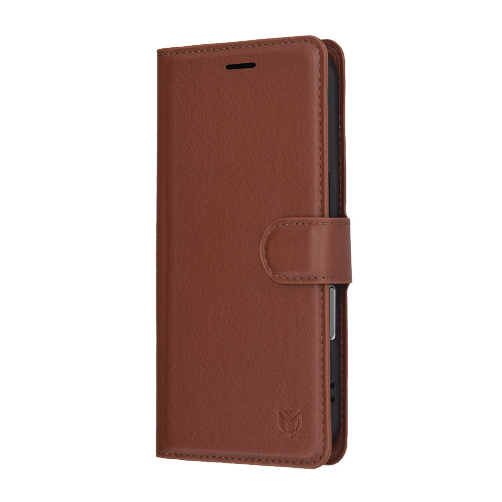 Puzdro pre Apple iPhone 17 Pro, Techsuit, Leather Folio, Hnedé