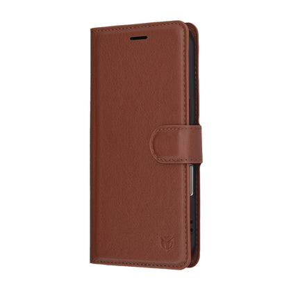 Puzdro pre Apple iPhone 17 Pro, Techsuit, Leather Folio, Hnedé