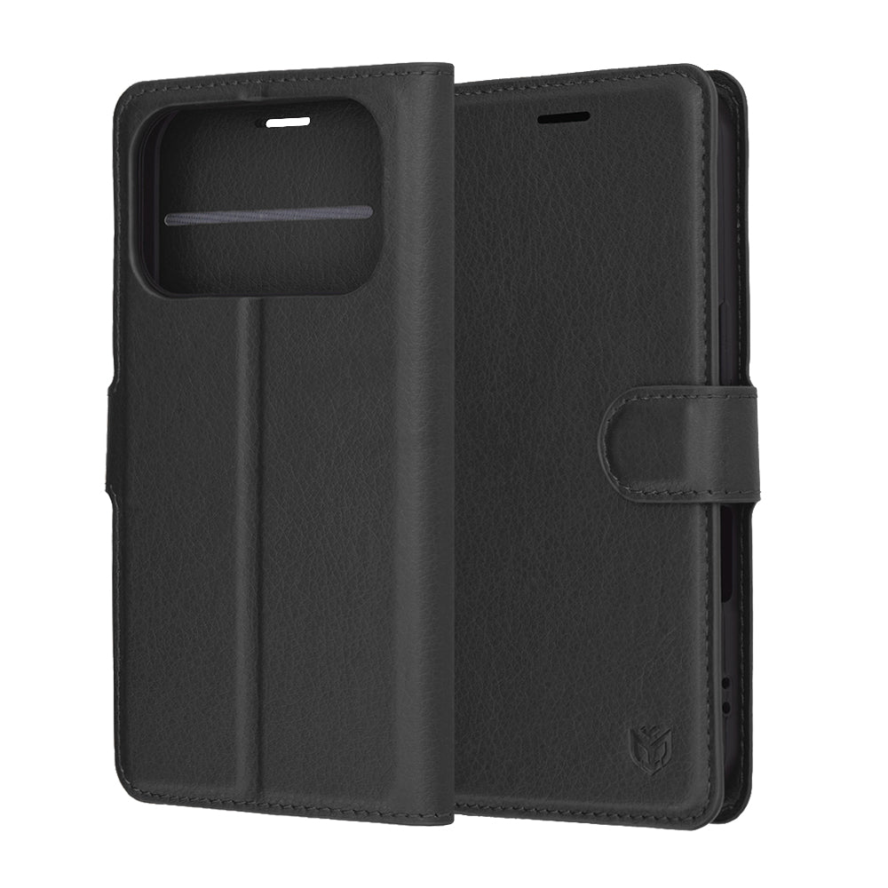 Puzdro pre Apple iPhone 17 Pro, Techsuit, Leather Folio, Čierne