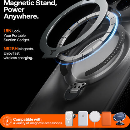 Case for Apple iPhone 17 Pro, Torras, Ostand Spin Air, Gray