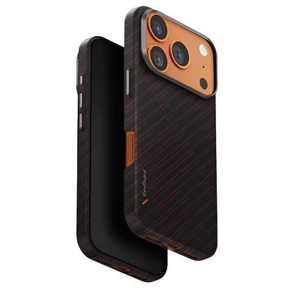 Puzdro MagSafe pre Apple iPhone 17 Pro, UNIQ, Keva MagClick, Čierno Červené