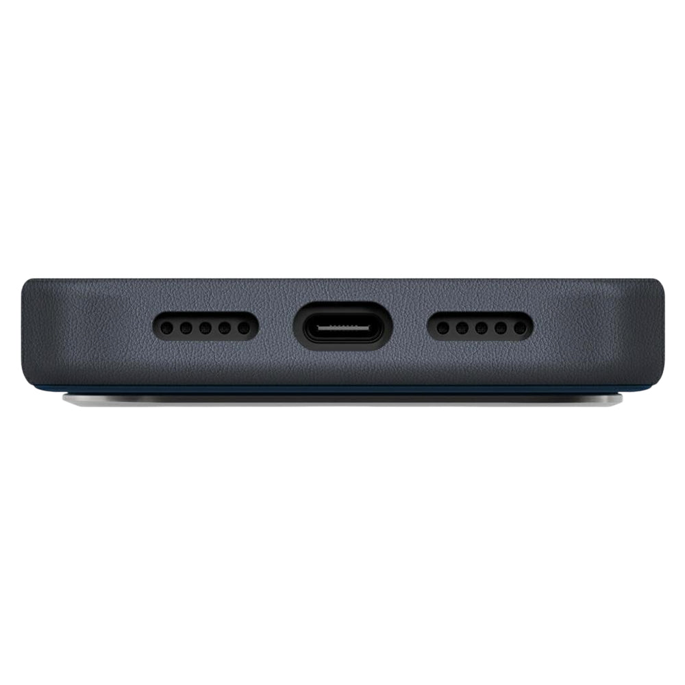 Puzdro pre Apple iPhone 17 Pro, UNIQ, Lyden Leatherette, Modročierna