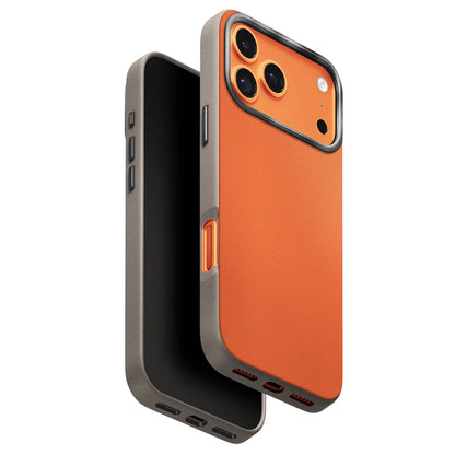 Case for Apple iPhone 17 Pro, UNIQ, Lyden Leatherette, Beige Orange