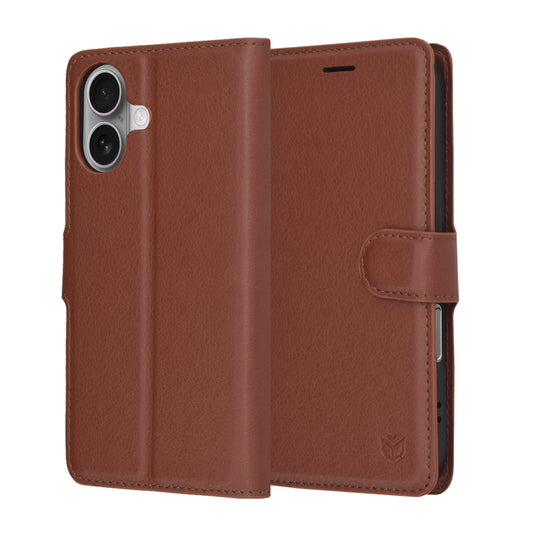 Puzdro pre Apple iPhone 17, Techsuit, Leather Folio, Hnedé