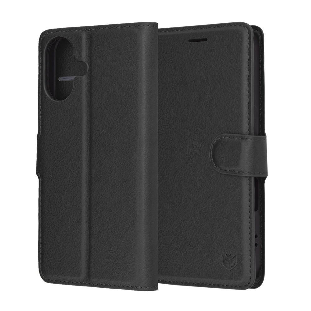 Puzdro pre Apple iPhone 17, Techsuit, Leather Folio, Čierne