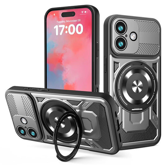Puzdro pre Apple iPhone 17, Techsuit, RuggedCam, Sivé