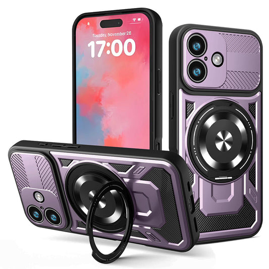 Puzdro pre Apple iPhone 17, Techsuit, RuggedCam, Fialové