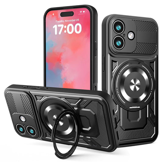 Puzdro pre Apple iPhone 17, Techsuit, RuggedCam, Čierne