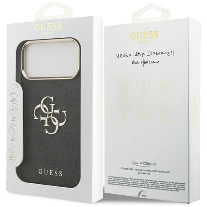 Puzdro pre Apple iPhone 18 Pro / 17 Pro, Guess, 4G Big Classic Logo, Čierne