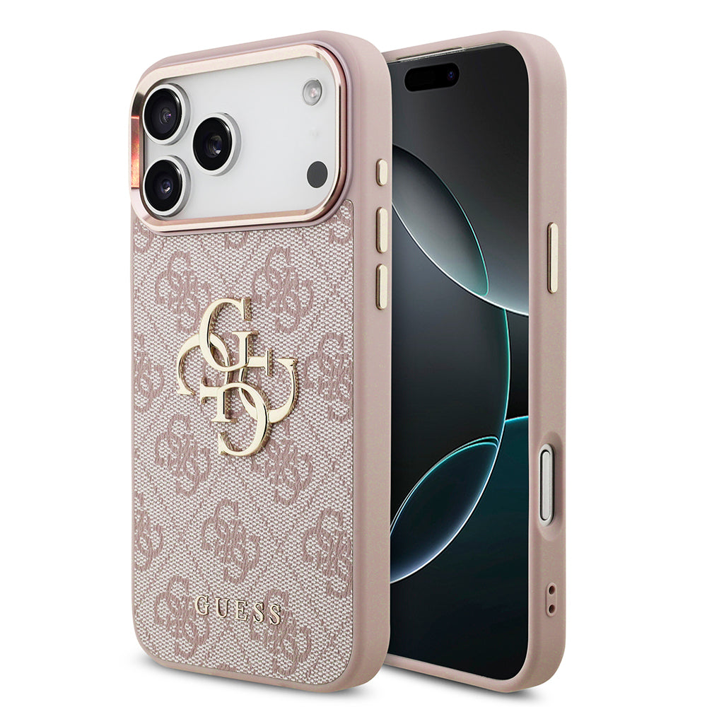 Puzdro pre Apple iPhone 18 Pro / 17 Pro, Guess, 4G Big Classic Logo, Ružové