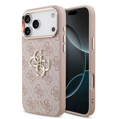Puzdro pre Apple iPhone 18 Pro / 17 Pro, Guess, 4G Big Classic Logo, Ružové