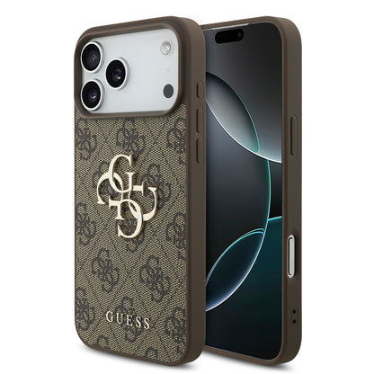 Puzdro pre Apple iPhone 18 Pro / 17 Pro, Guess, 4G Big Logo, Hnedé