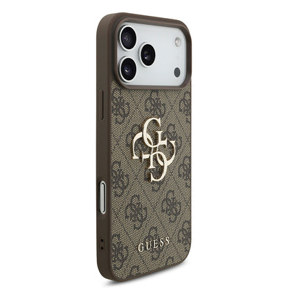 Puzdro pre Apple iPhone 18 Pro / 17 Pro, Guess, 4G Big Logo, Hnedé