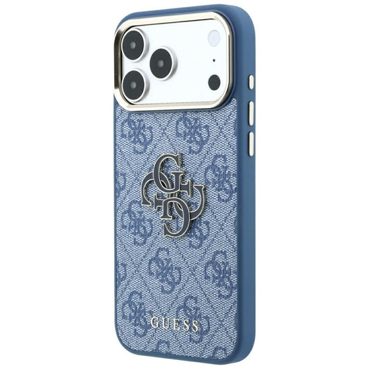 Puzdro pre Apple iPhone 18 Pro / 17 Pro, Guess, 4G Veľké živicové logo, modré