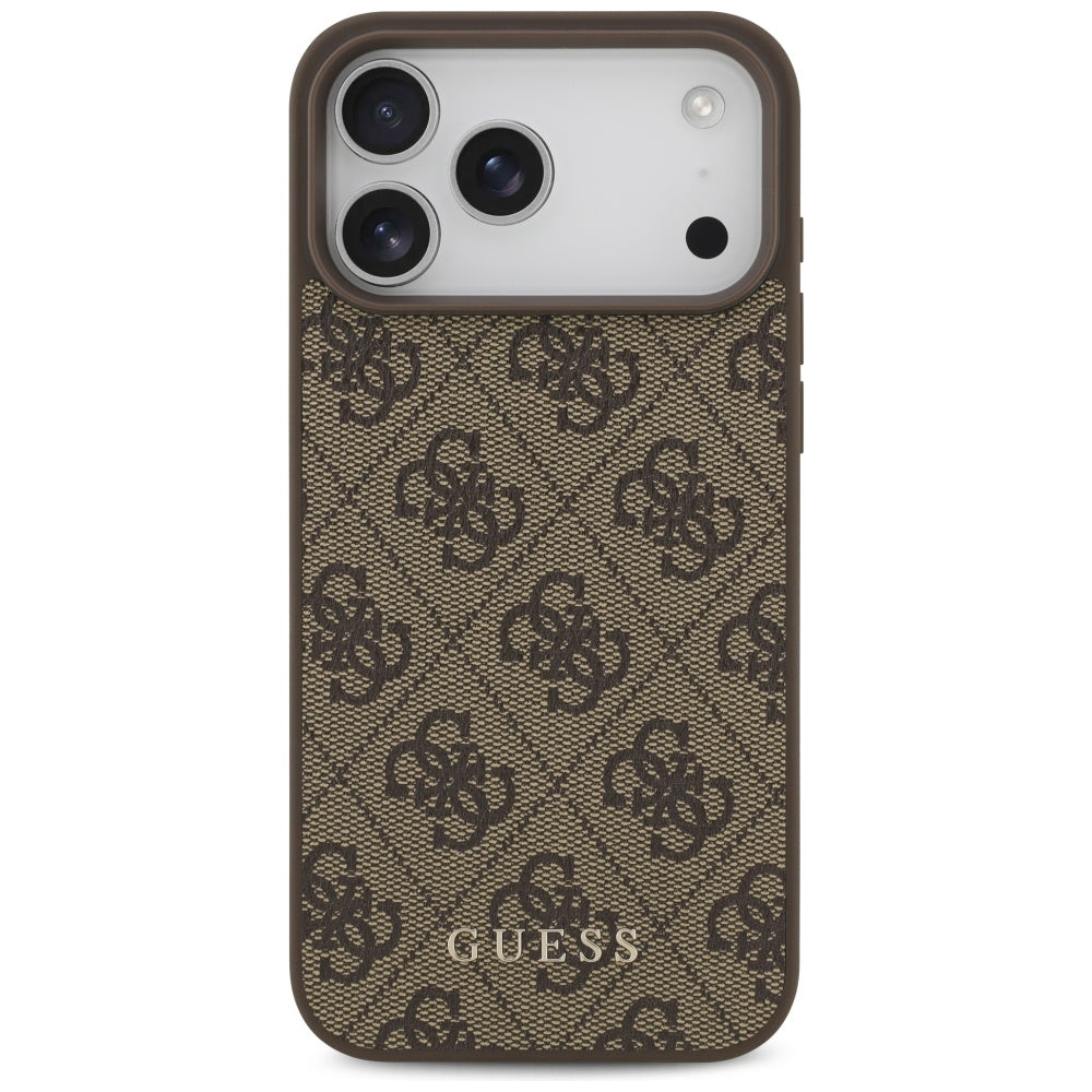 Puzdro pre Apple iPhone 18 Pro / 17 Pro, Guess, 4G Classic Logo, Hnedé