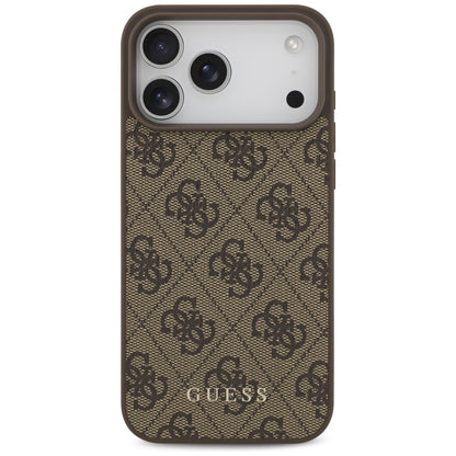 Puzdro pre Apple iPhone 18 Pro / 17 Pro, Guess, 4G Classic Logo, Hnedé
