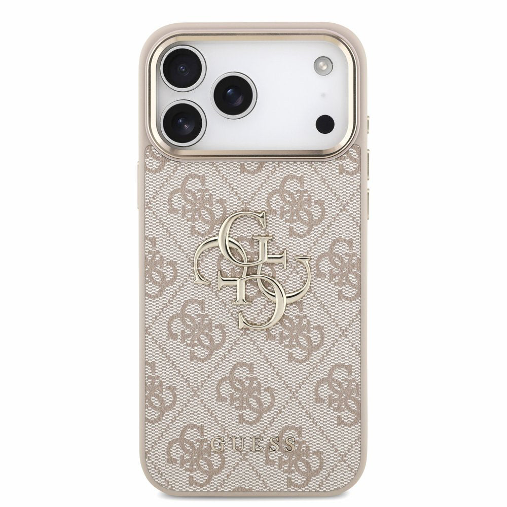Puzdro Guess 4G Classic Logo with Strap pre Apple iPhone 18 Pro / 17 Pro, ružovozlaté