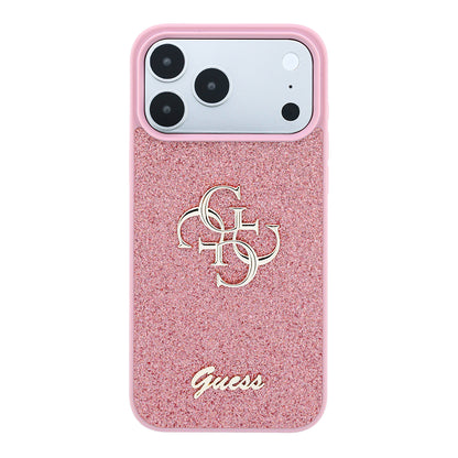 Puzdro pre Apple iPhone 18 Pro / 17 Pro, Guess, Fixed Glitter Big 4G, Ružové