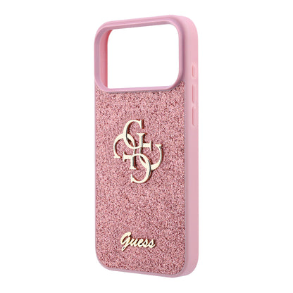 Puzdro pre Apple iPhone 18 Pro / 17 Pro, Guess, Fixed Glitter Big 4G, Ružové