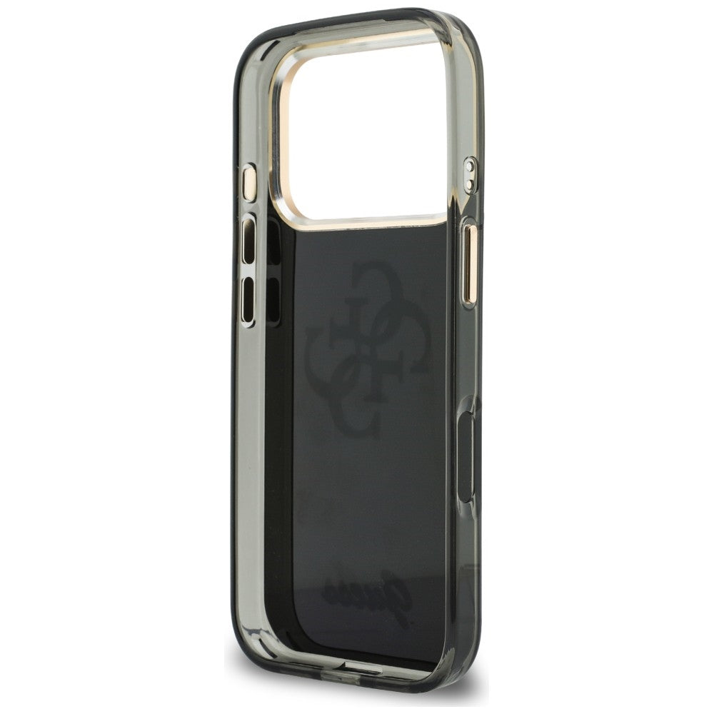 Puzdro pre Apple iPhone 18 Pro / 17 Pro, Guess, IML 4G Metal Script, Čierne