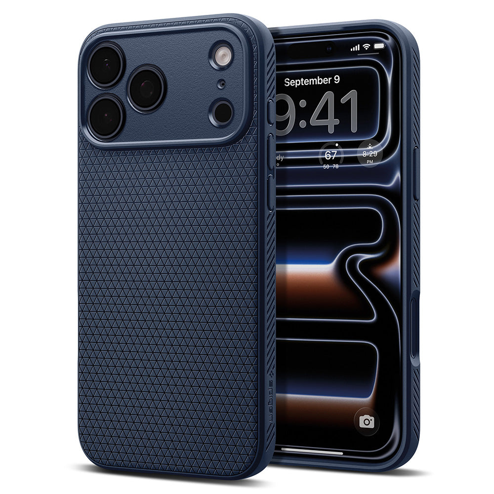 Puzdro pre Apple iPhone 18 Pro / 17 Pro, Spigen, Liquid Air, Tmavomodrá ACS12150