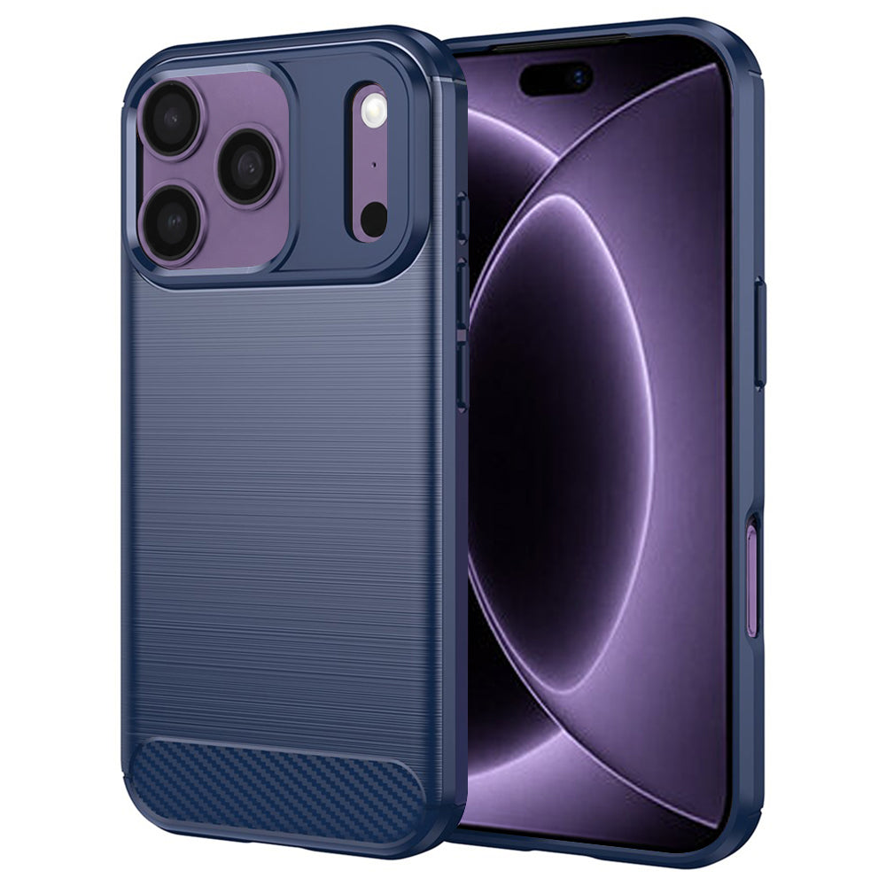 Puzdro pre Apple iPhone 18 Pro / 17 Pro, Techsuit, Karbón, Modrá