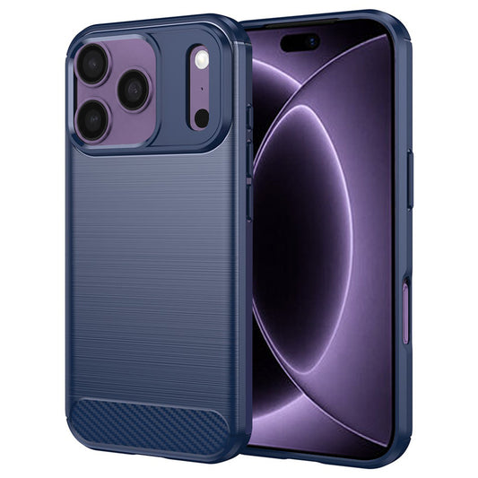 Puzdro pre Apple iPhone 18 Pro / 17 Pro, Techsuit, Karbón, Modrá