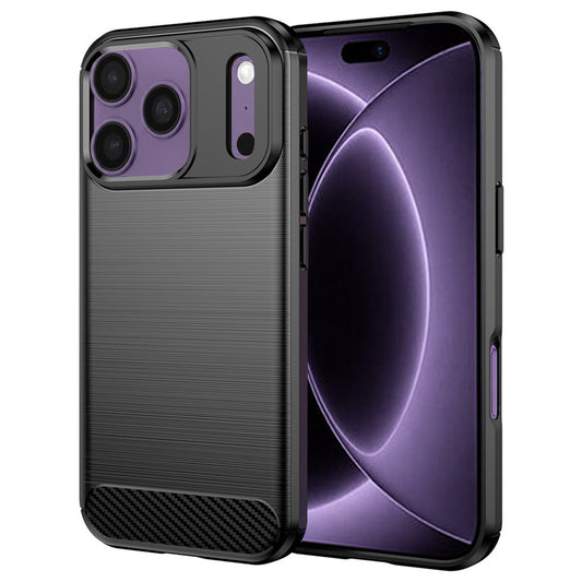 Puzdro pre Apple iPhone 18 Pro / 17 Pro, Techsuit, Karbón, Čierne