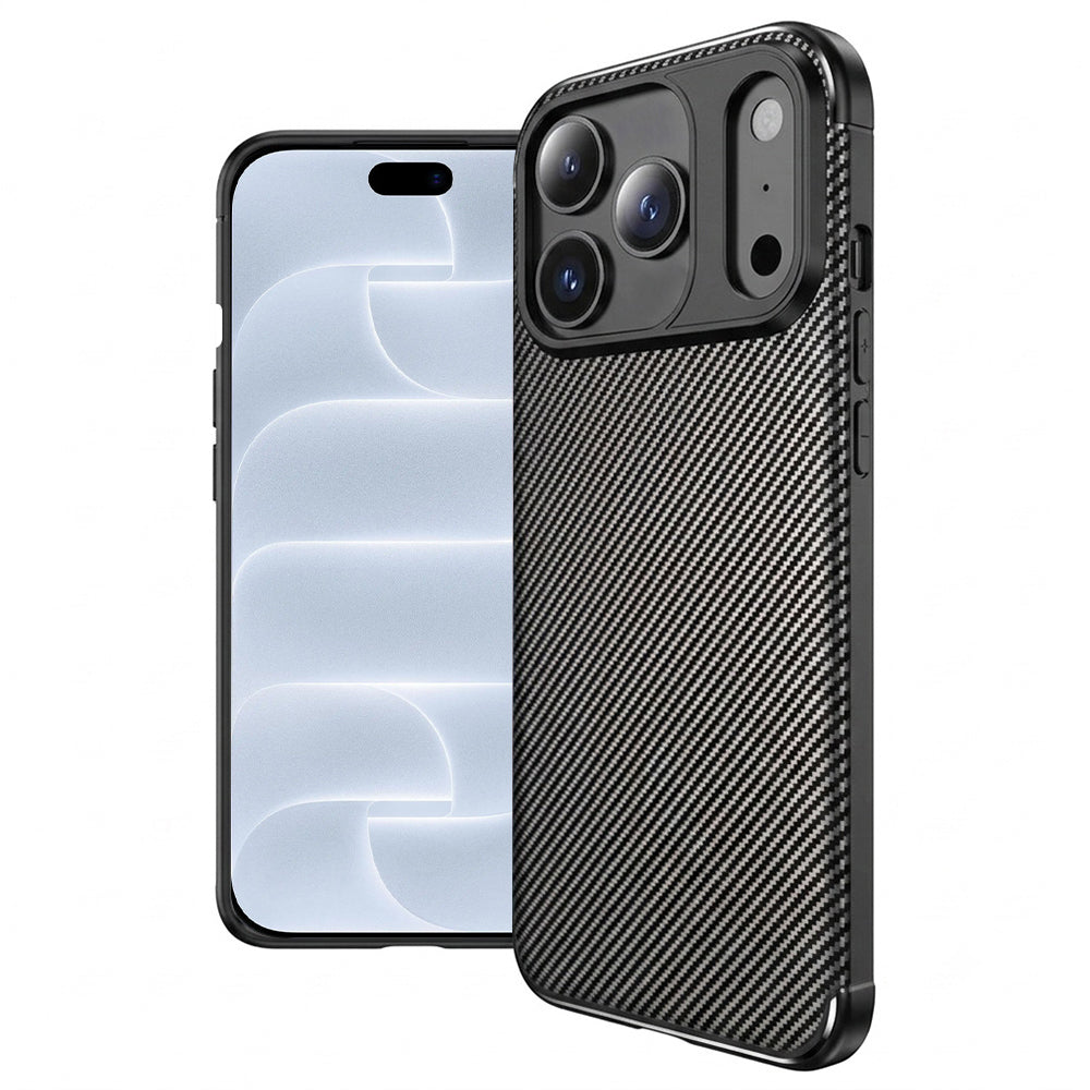 Puzdro pre Apple iPhone 18 Pro / 17 Pro, Techsuit, CarbonFiber, čierne